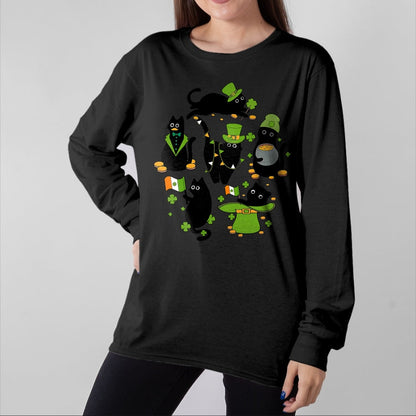 Patrick Day Shirts for Family, Funny Patrick Day shirts, st patrick's day Unisex T-Shirt/Hoodie/Sweatshirt HLT00 - Shamrock Irish Black Cat Saint Patrick Day T-Shirt