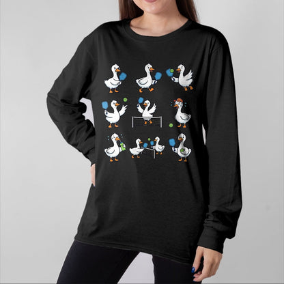 Funny Pickleball Shirt, Pickleball Lover Unisex T-Shirt/Hoodie/Sweatshirt HLT00 - Goose Playing Pickleball Player Paddle Ball Pickleball Lover T-Shirt