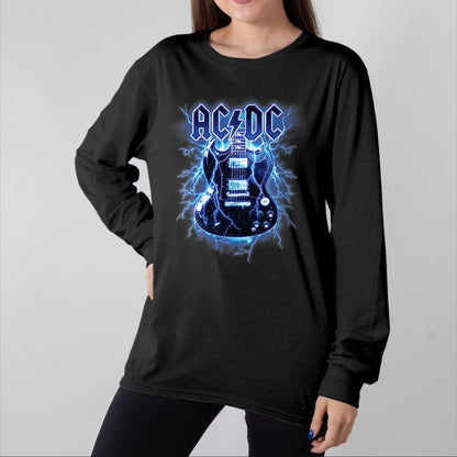 Guitar Lover Shirt, Funny Guitar UnisexT-Shirt/Hoodie/Sweatshirt HLT00 - ACDC - Lightning Guitar T-Shirt