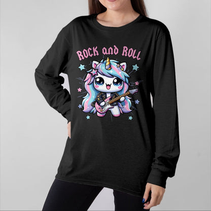 Guitar Lover Shirt, Funny Guitar UnisexT-Shirt/Hoodie/Sweatshirt HLT00 - Girls Rock, Unicorn Rock Star, Unicorn Girls Rock and Roll T-Shirt