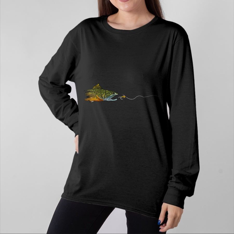 Funny Fishing Shirt, Gift For Fishing Lover Unisex T-Shirt/Hoodie/Sweatshirt HLT00 - Fly Fishing Brook Trout Dry Flies Tying Fisherman T-Shirt
