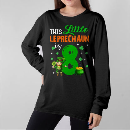 Patrick Day Shirts for Family, Funny Patrick Day shirts, st patrick's day Unisex T-Shirt/Hoodie/Sweatshirt HLT00 - This Leprechaun Is 8 Year Old Birthday Lucky St Patrick Day T-Shirt