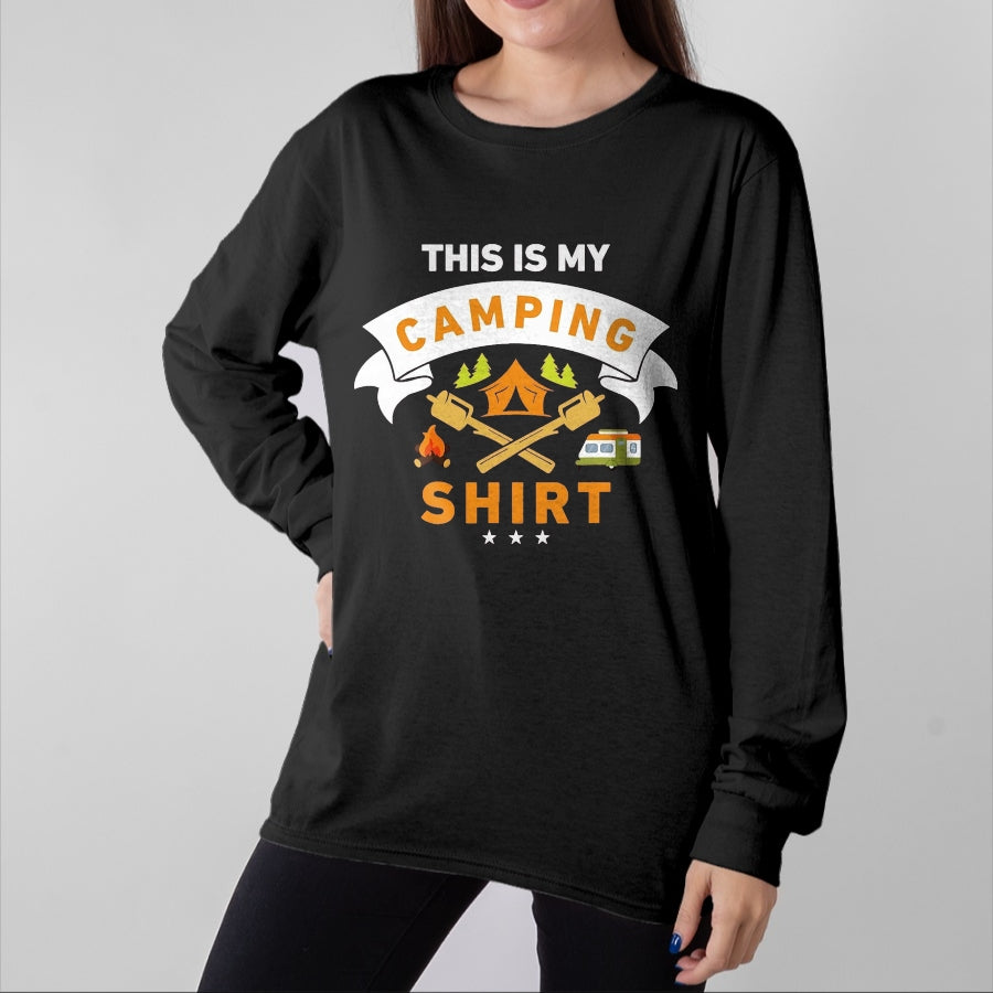 Funny Camping Shirt, Gift For Camping Lover Unisex T-Shirt/Hoodie/Sweatshirt HLT00 - This is My Camping Shirt Funny Camper T-Shirt T-Shirt, Men, Black, 3X-Large