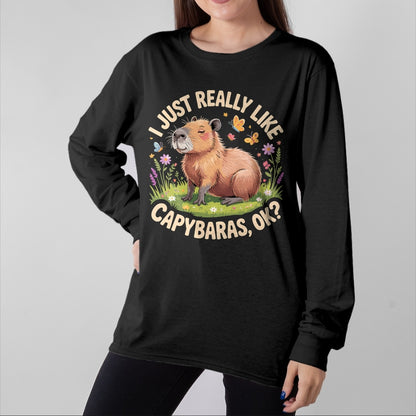 Cute Capybara Shirt, Funny Capybara Unisex T-Shirt/Hoodie/Sweatshirt HLT00 - Funny Capybara Art for Men Women Kids Capy Rodent Capybara T-Shirt (1)