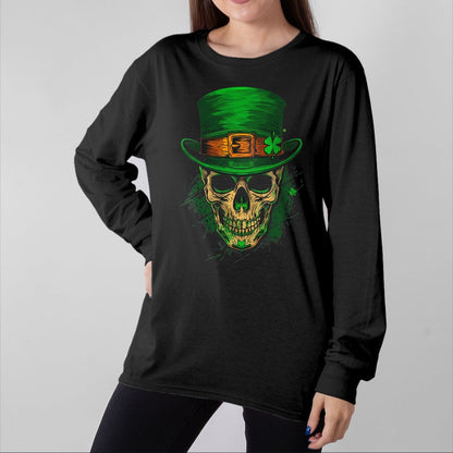 Patrick Day Shirts for Family, Funny Patrick Day shirts, st patrick's day Unisex T-Shirt/Hoodie/Sweatshirt HLT00 - Skull St Patrick Day of the Dead Lucky Shamrock T-Shirt