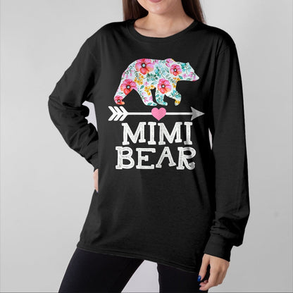 Best Grandma Shirt, Proud Grandma Unisex T-Shirt/Hoodie/Sweatshirt HLT00 - Mimi Bear Mom Grandma Floral Happy Mother's Day tee T-Shirt
