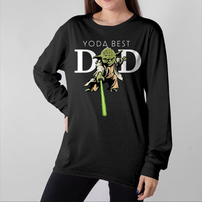 Gift for Dad Shirt, Funny Dad Unisex T-Shirt/Hoodie/Sweatshirt HLT00 – \Star Wars Yoda Lightsaber Best Dad Father_s Day T-Shirt
