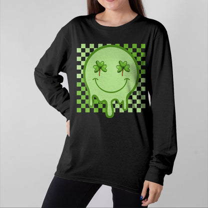 Patrick Day Shirts for Family, Funny Patrick Day shirts, st patrick's day Unisex T-Shirt/Hoodie/Sweatshirt HLT00 - Retro Groovy St Patrick Day Hippie Shamrock Funny Matching T-Shirt