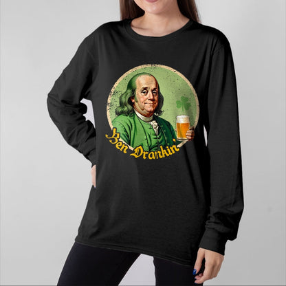 Patrick Day Shirts for Family, Funny Patrick Day shirts, st patrick's day Unisex T-Shirt/Hoodie/Sweatshirt HLT00 - Ben Drankin Shenanigan Clover Irish Shamrock St Patrick Day T-Shirt