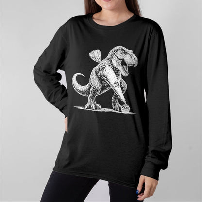 Best Dinosaur Lover Shirt, Funny Dinosaur UnisexT-Shirt/Hoodie/Sweatshirt HLT00 - T-Rex Baking Cupcake Dinosaur Pastry Chef Cook T-Shirt