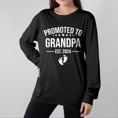 Best Grandpa Shirt, Proud Grandpa Unisex T-Shirt/Hoodie/Sweatshirt HLT00 - 1st Time Grandpa EST 2024 New First Grandpa 2024 T-Shirt