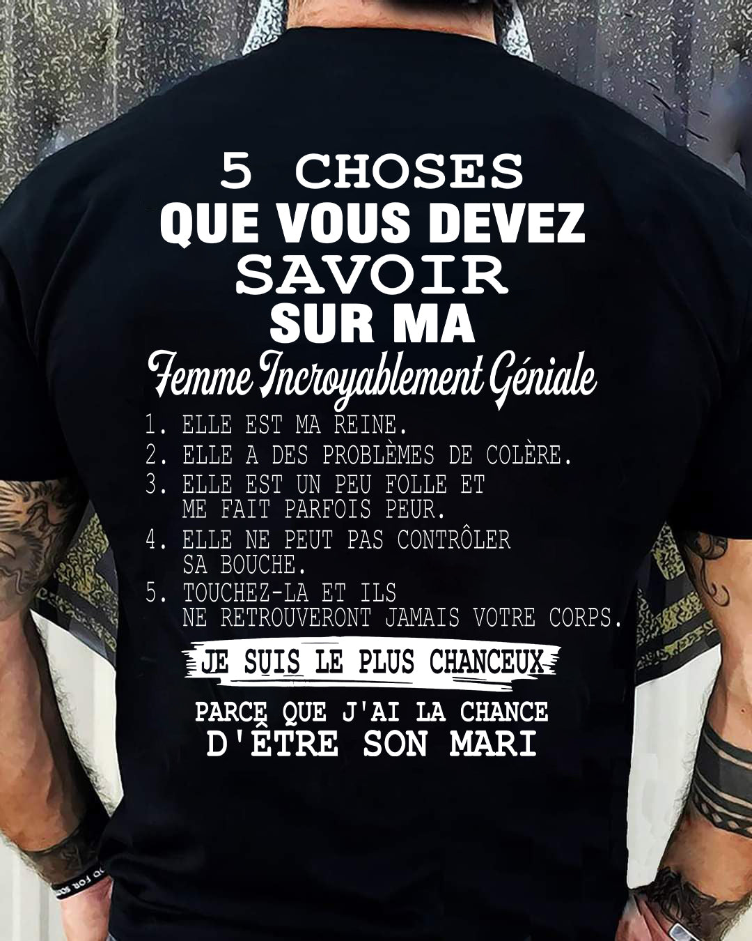 5 CHOSES QUE VOUS DEVEZ SAVOIR SUR MA FEMME INCROYABLEMENT GÉNIALE - CADEAU PARFAIT POUR VOTRE MARI, PETIT AMI - DTSM00 (SKU2605-160)
