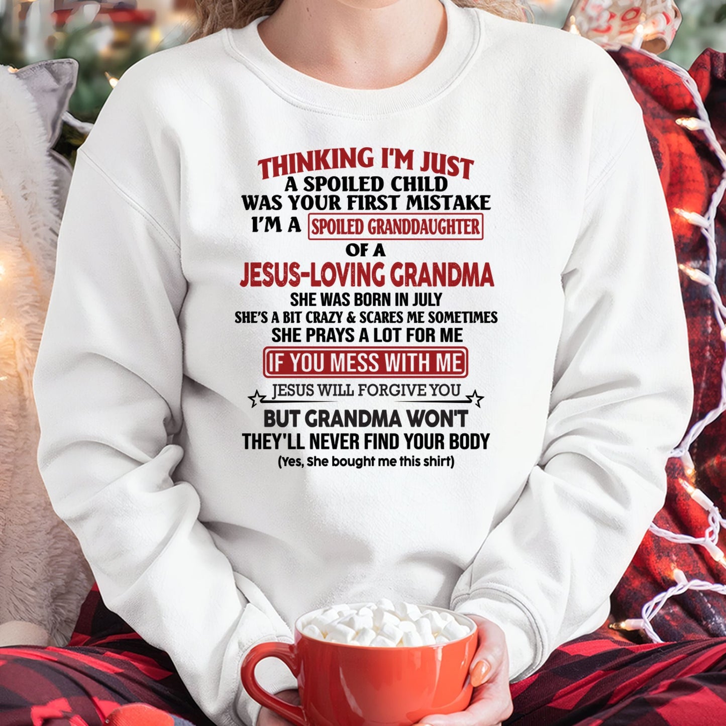 Christian Girl Shirt – Spoiled by Grandma July Edition – From Grandma to Granddaughter NTTD07 (SKU07-181-07)