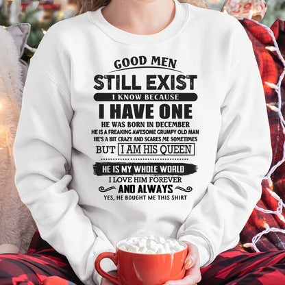December - Good Men Still Exist - Perfect Gift For Your Girlfriend, Wife From Boyfriend, Husband - DTSM12 (SKU26T-0192-12)