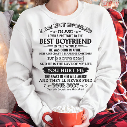 April - Loved & Protected by Best Boyfriend - Perfect Gift for Your GirlFriend - DTSM04 (SKU08-16-04)