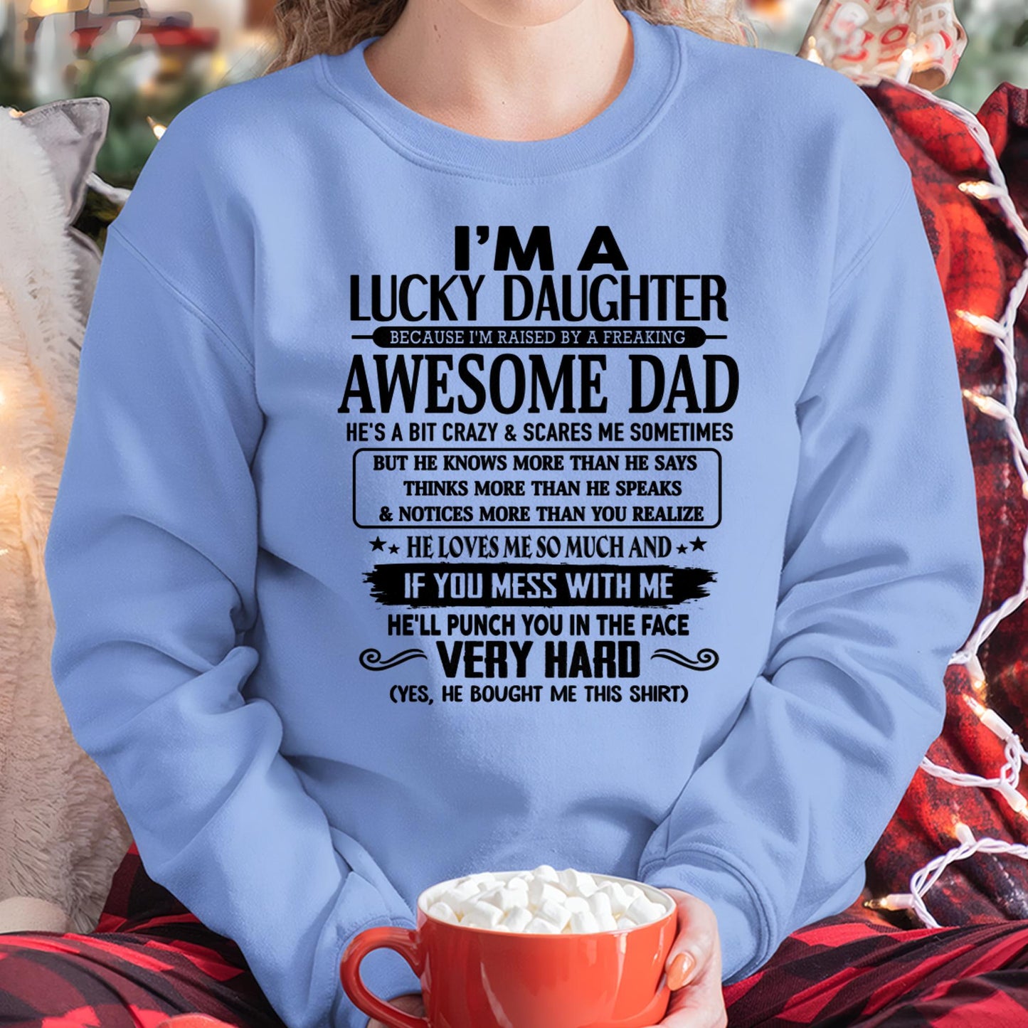 Lucky Daughter Tee - Perfect T-Shirt From Dad DTSM00 SKU-TLUCKYDD-00