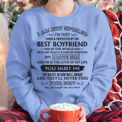Loved & Protected by Best Boyfriend - Perfect Gift for Your GirlFriend - DTSM00 (SKU08-16-00)