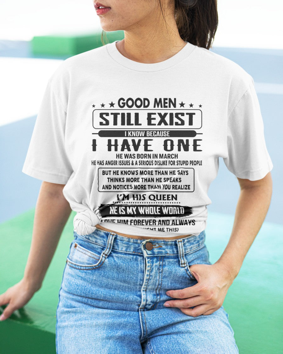 March - Good men Still Exist - gift for your girlfriend, wife from Husband - DTSM03 (SKU-GM-03)