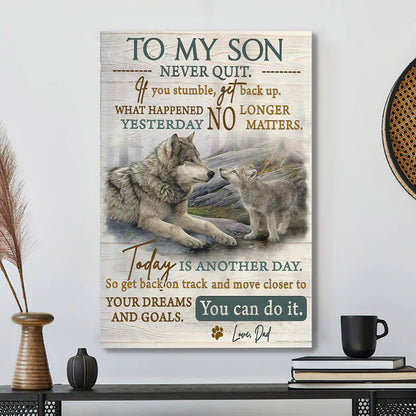 To My Son From Dad Canvas (SKU06-116)