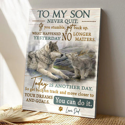To My Son From Dad Canvas (SKU06-116)