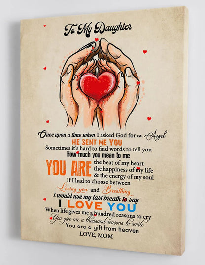 To My Daughter From Mom Canvas