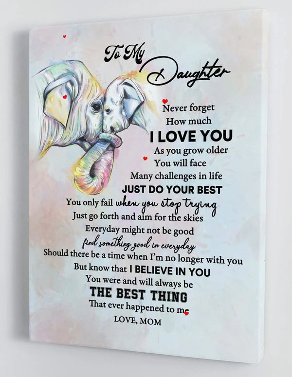 To My Daughter From Mom Canvas