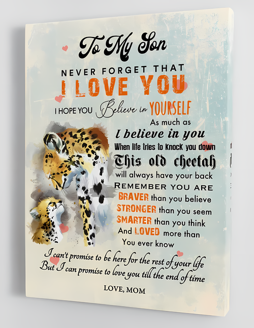 To My Son From Mom Canvas
