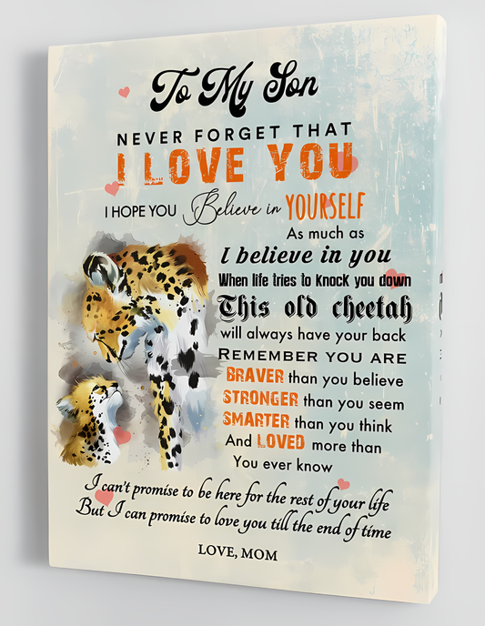 To My Son From Mom Canvas