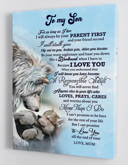 To My Son From Mom Canvas