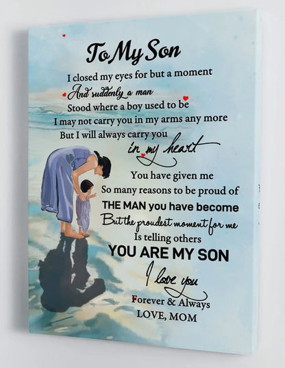 To My Son From Mom Canvas