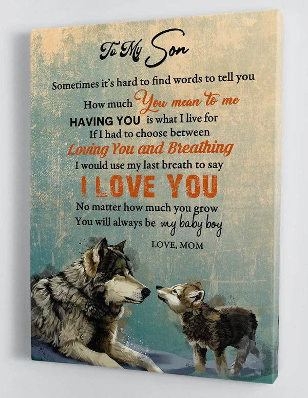 To My Son From Mom Canvas