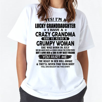 JULY - LUCKY GRANDDAUGHTER OF CRAZY GRANDMA - PERFECT GIFT FROM GRANDMA - DTSM07 (SKU12-146-07)