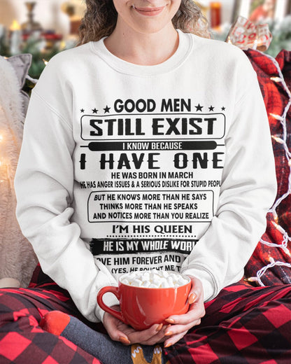 March - Good men Still Exist - gift for your girlfriend, wife from Husband - DTSM03 (SKU-GM-03)