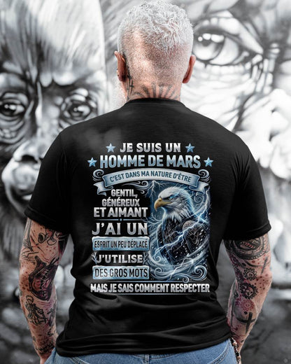 MARS - ESPRIT MALICIEUX MAIS SAIT RESPECTER - T-SHIRT ANNIVERSAIRE HOMME - IMPRESSION DTG PREMIUM - DTSM03 (SKU2604-86-03)
