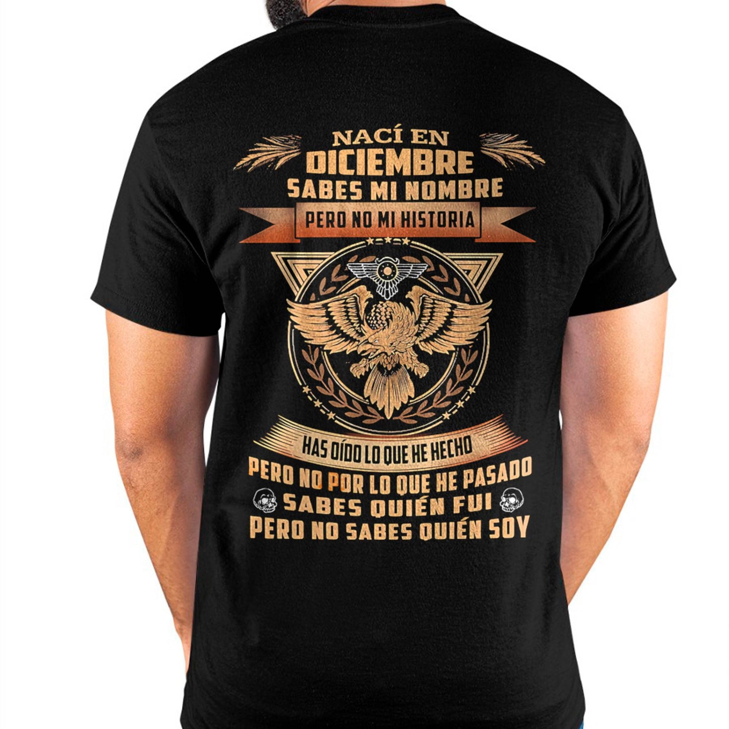 Camiseta de Hombre Nacido en Deciembre con Frases Inspiradoras - DTSM12 (SKU07-71-12)