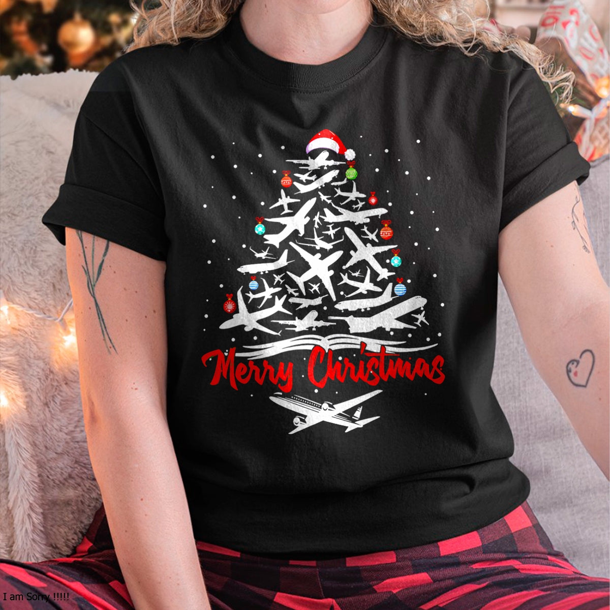 Christmas Shirts for Family, Funny christmas shirts, Christmas Unisex T-Shirt/Hoodie/Sweatshirt HLT00 - Airplane Christmas Tree tshirts T-Shirt