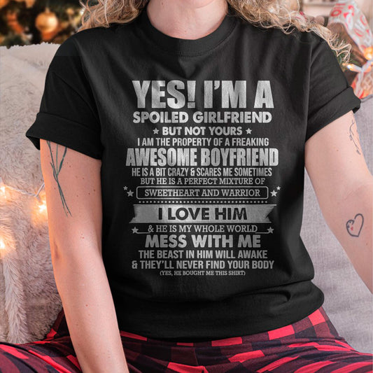 I am Spoiled Girlfriend - Gift for Wife From Husband - NGHL00