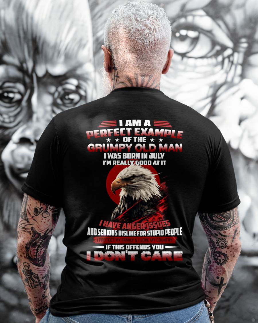 JULY - I AM A PERFECT EXAMPLE OF THE GRUMPY OLD MAN - T SHIRT FOR MEN - DTSM07 (SKU26T-01299-07)