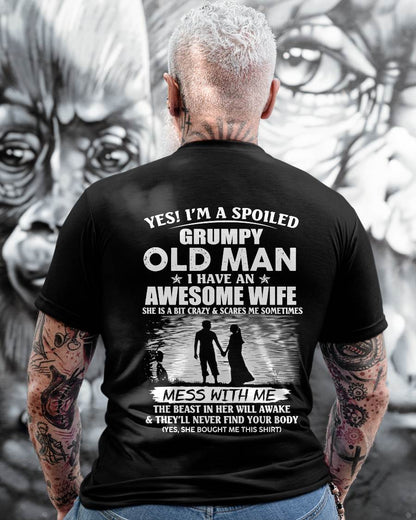 GRUMPY OLD MAN T-SHIRT – AWESOME WIFE GIFT FOR HUSBAND - DTSM00 (SKU10-79-00)