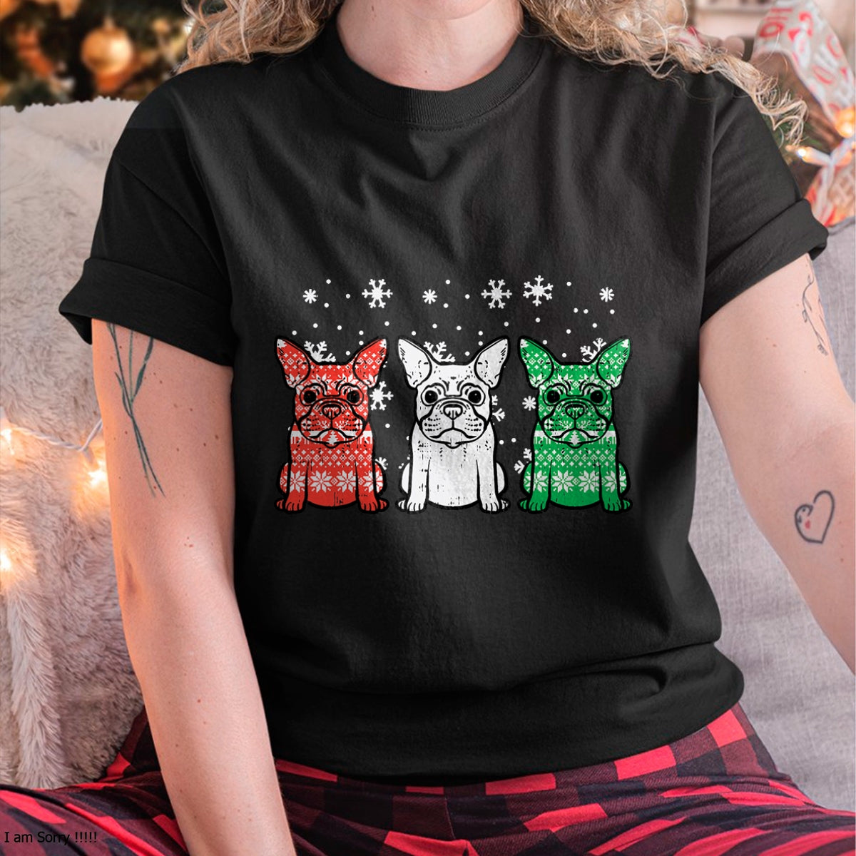 Christmas Shirts for Family, Funny christmas shirts, Christmas Unisex T-Shirt/Hoodie/Sweatshirt HLT00 - Christmas French Bulldogs Xmas Frenchie Dog Men Women Kids T-Shirt