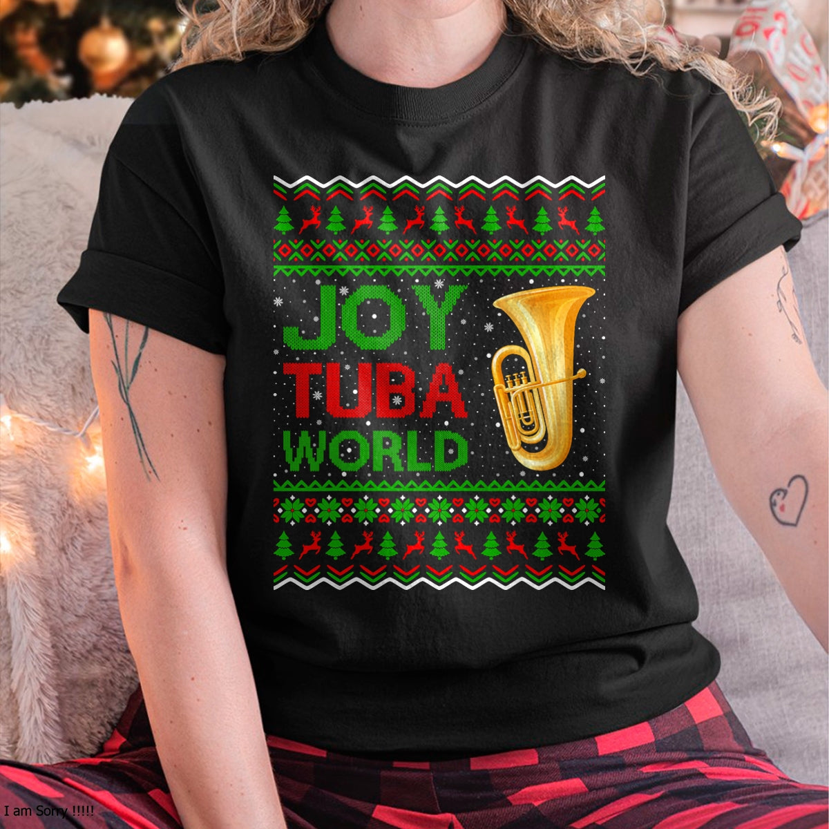 Christmas Shirts for Family, Funny christmas shirts, Christmas Unisex T-Shirt/Hoodie/Sweatshirt HLT00 - Joy Tuba World Music Lover Xmas Gift Ugly Tuba Christmas T-Shirt