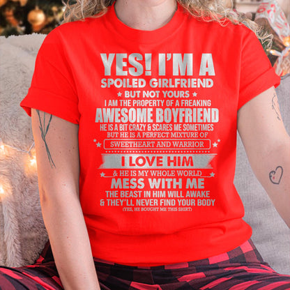 I am Spoiled Girlfriend - Gift for Wife From Husband - NGHL00