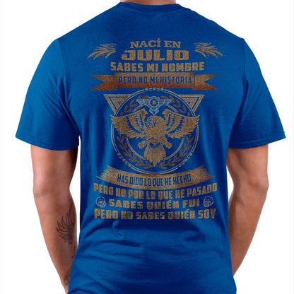 Camiseta de Hombre Nacido en Julio con Frases Inspiradoras - DTSM07 (SKU07-71-07)