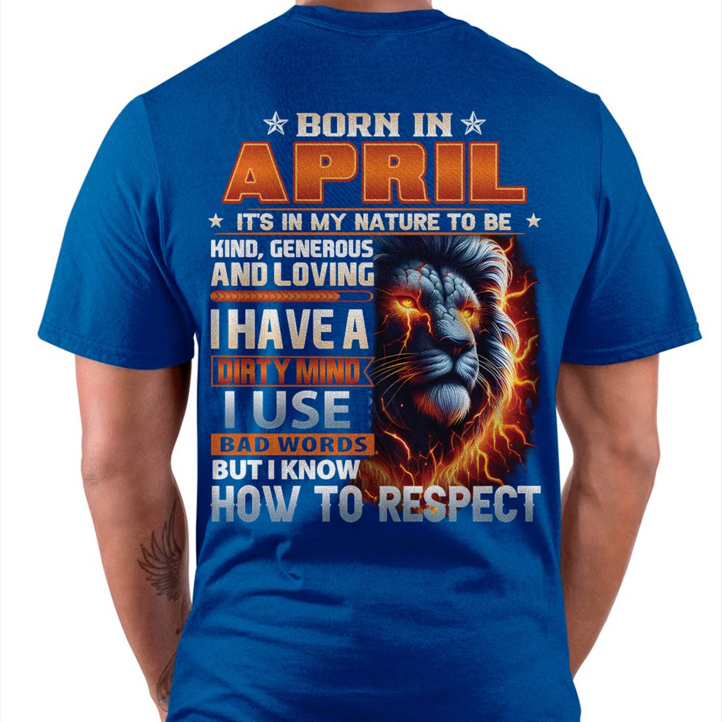 APRIL - DIRTY MIND BUT KNOWS RESPECT - BIRTHDAY T-SHIRT FOR MEN - DTSM04 (SKU08-84-04)