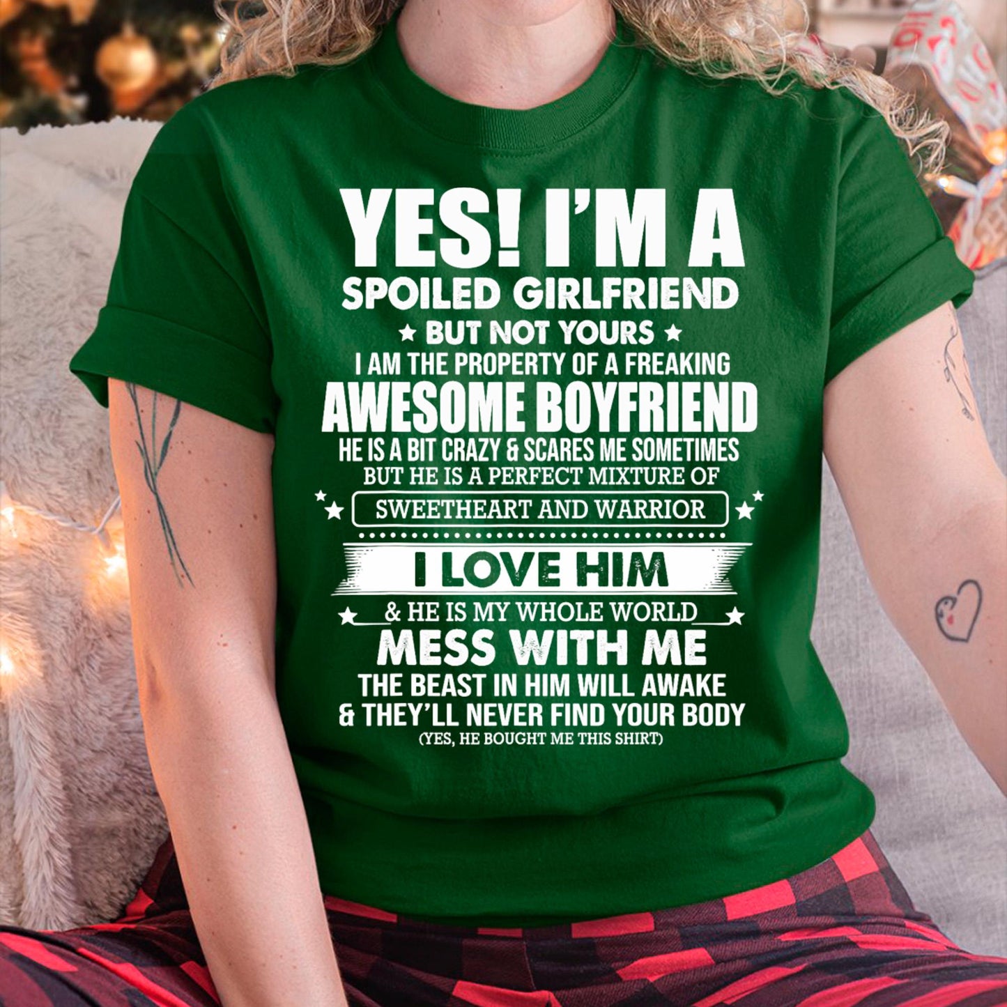I am Spoiled Girlfriend - Gift for Wife From Husband - NGHL00