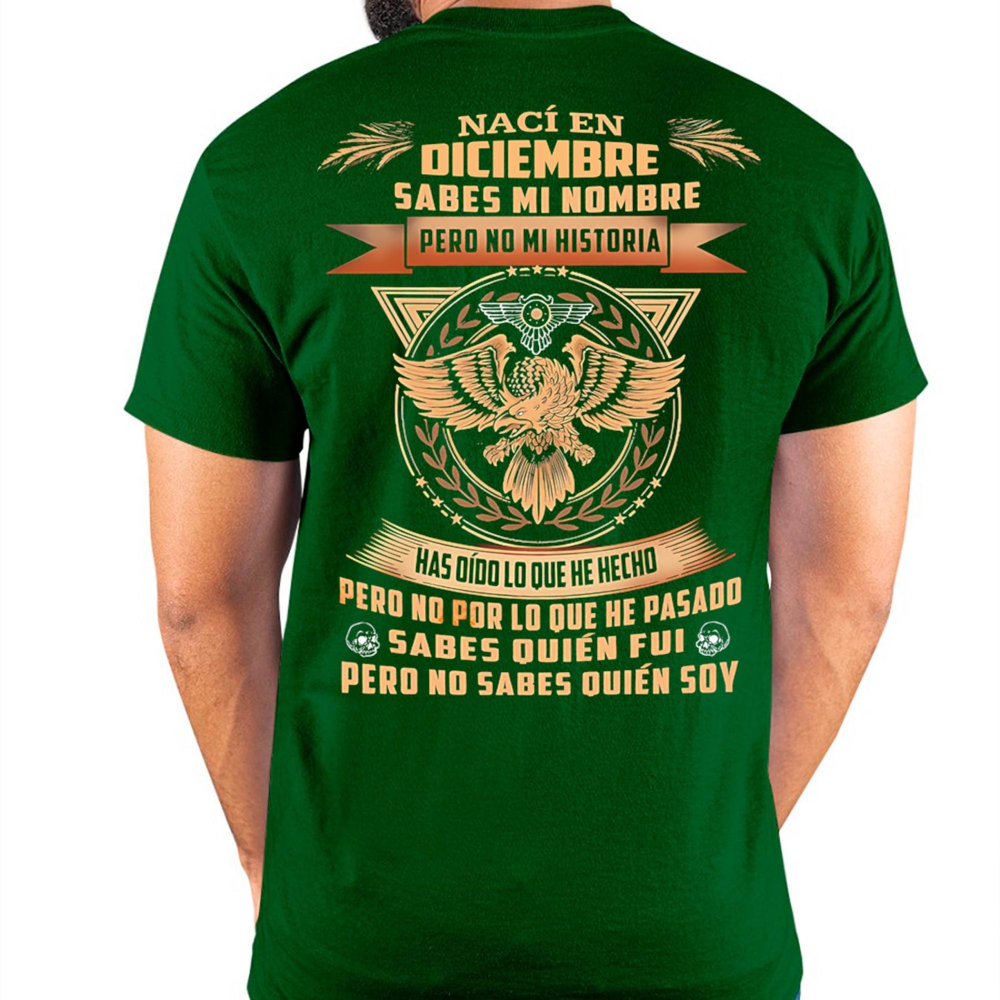 Camiseta de Hombre Nacido en Deciembre con Frases Inspiradoras - DTSM12 (SKU07-71-12)