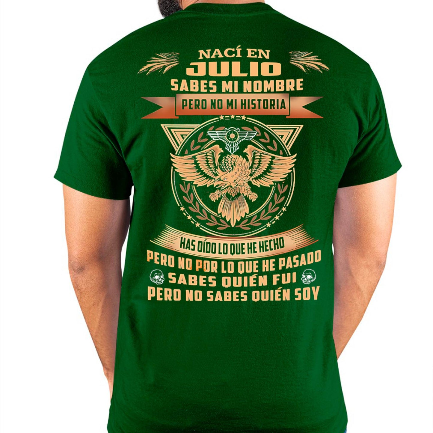 Camiseta de Hombre Nacido en Julio con Frases Inspiradoras - DTSM07 (SKU07-71-07)