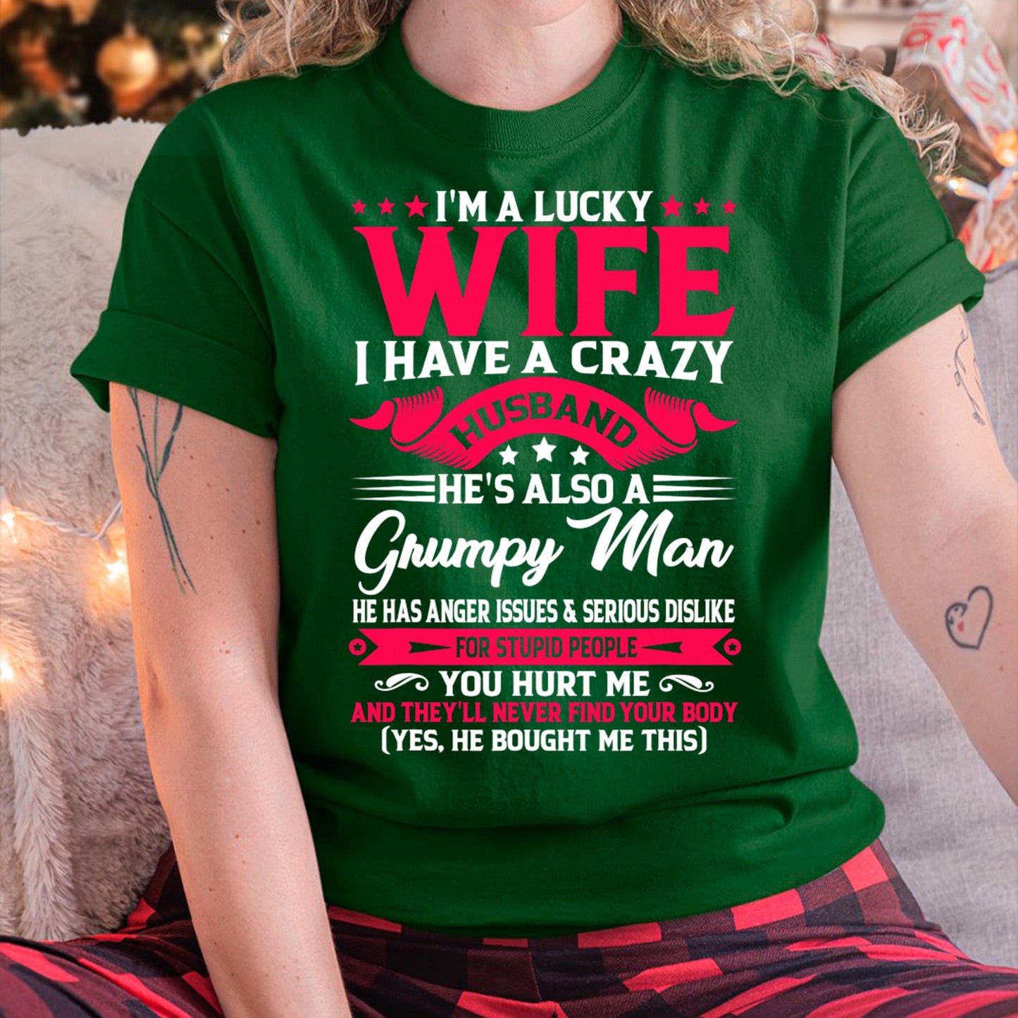 I am Lucky Wife - Gift for Wife From Husband - NGHL00