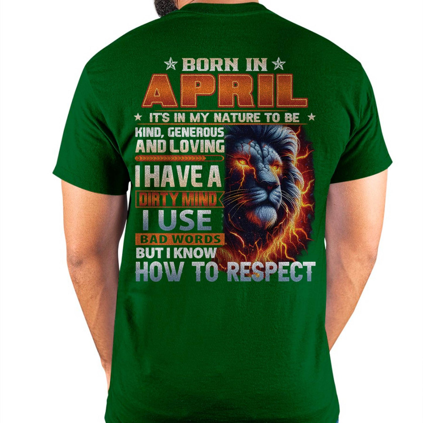 APRIL - DIRTY MIND BUT KNOWS RESPECT - BIRTHDAY T-SHIRT FOR MEN - DTSM04 (SKU08-84-04)