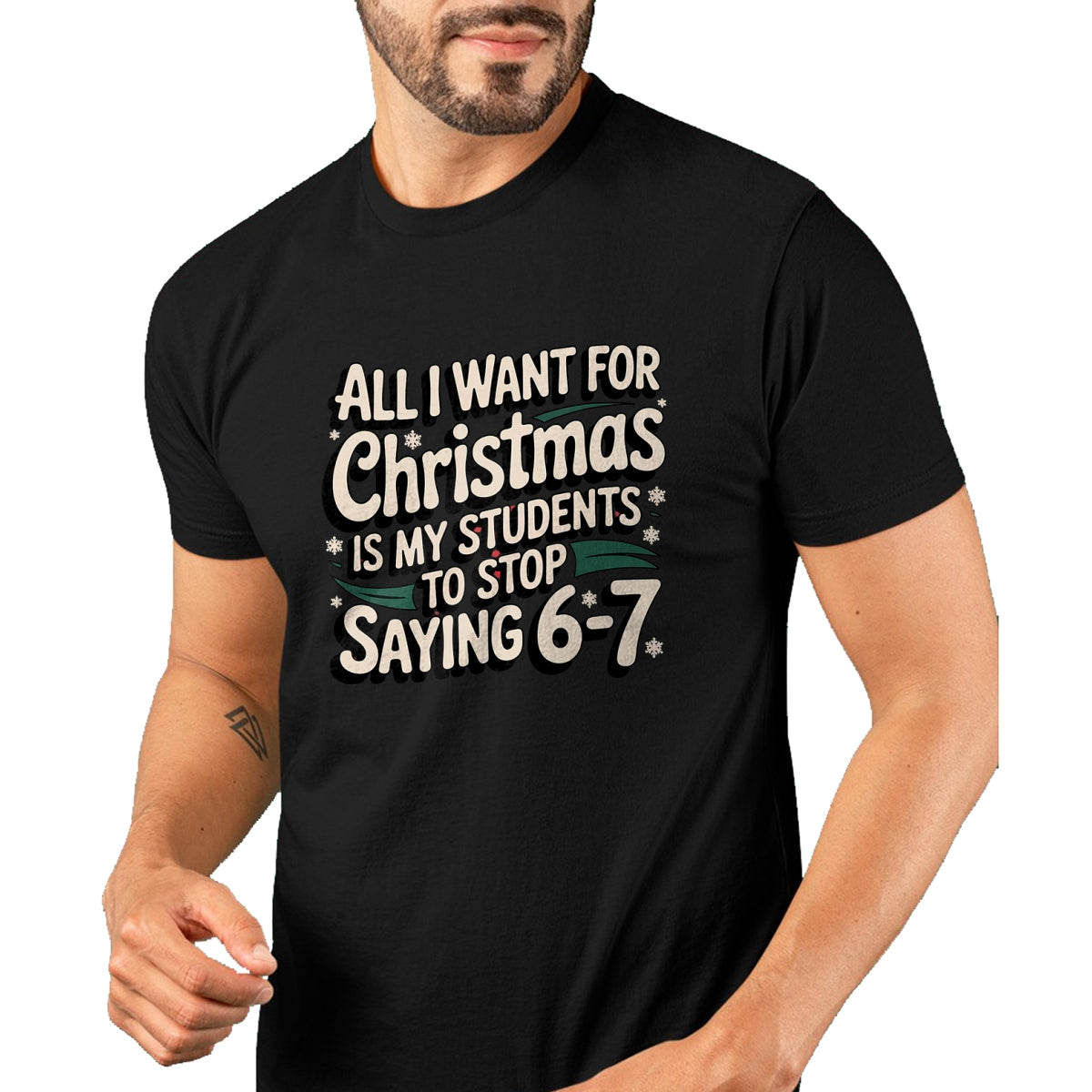 Christmas Shirts for Family, Funny christmas shirts, Christmas Unisex T-Shirt/Hoodie/Sweatshirt HLT00 - Students Saying 6-7 67 Six Seven Funny Teacher Christmas T-Shirt